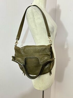 Foley + Corinna Olive Green Leather Two Way Bag